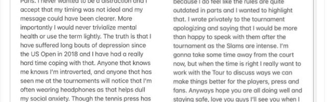 完美电竞团队-大坂直美以退赛平息争议 “心理健康”讨论远未结束